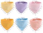 Mccotwe Muslin Baby Bibs Drool Teething Bibs Lap-shoulder Cloths Bibs 8-Layer Organic Cotton for Unisex Boys Girls Adjustable